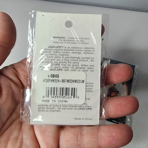 Vintage Jazz-Ups Happy Halloween Boo! 2 Items A Bat And A Witch - Picture 4 of 9